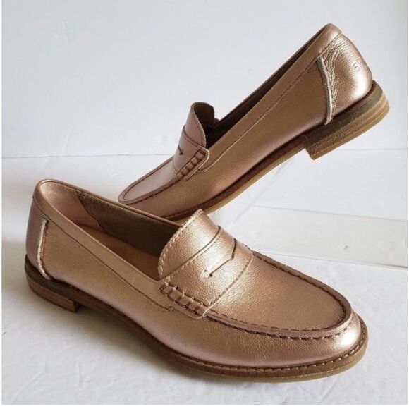 Sperry | Top Sider Rose Gold Seaport Slip On Penny Loafers | 9 - Picture 2 of 10